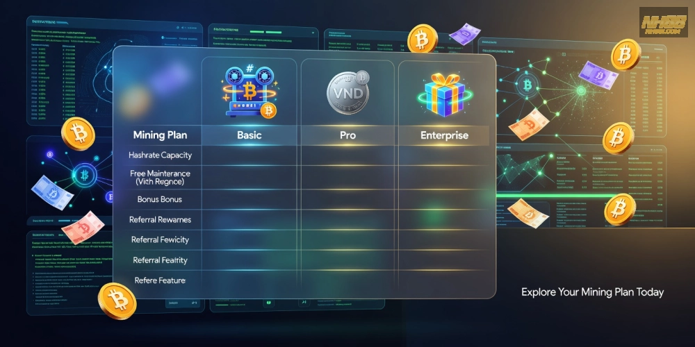 Bảng giá chi tiết các gói dịch vụ đào Bitcoin trên NH88 cập nhật 2025