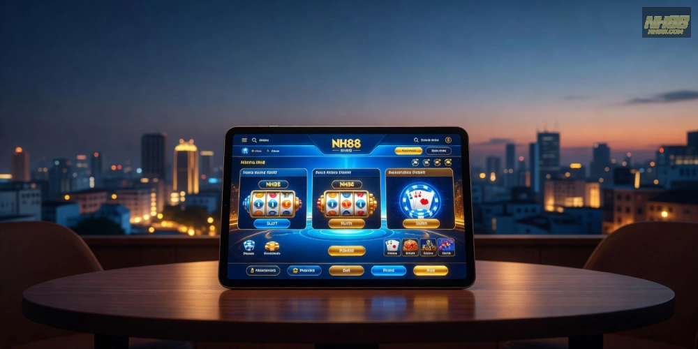 Hình minh họa khái niệm casino trực tuyến NH88 tại TP.HCM với giao diện hiện đại