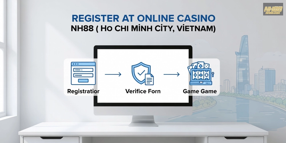 Hình hướng dẫn từng bước đăng ký và chơi casino NH88 trực tuyến tại TP.HCM