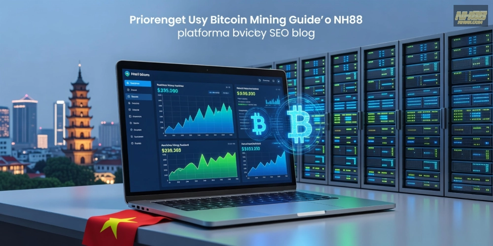 Hình minh họa quy trình đào Bitcoin trên nền tảng NH88 một cách đơn giản và an toàn