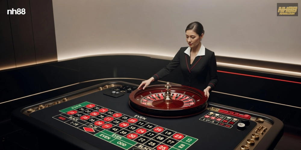 Trải nghiệm roulette live casino online nh88 với bánh xe quay sống động và dealer hấp dẫn