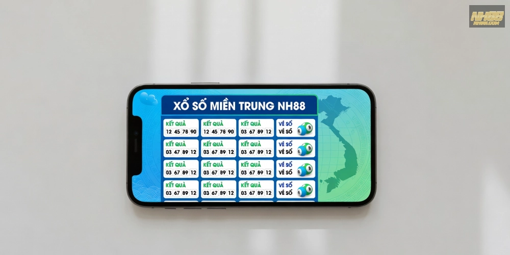 Hình minh họa khái niệm xổ số miền trung nh88 với giao diện cá cược hiện đại và dễ tiếp cận.